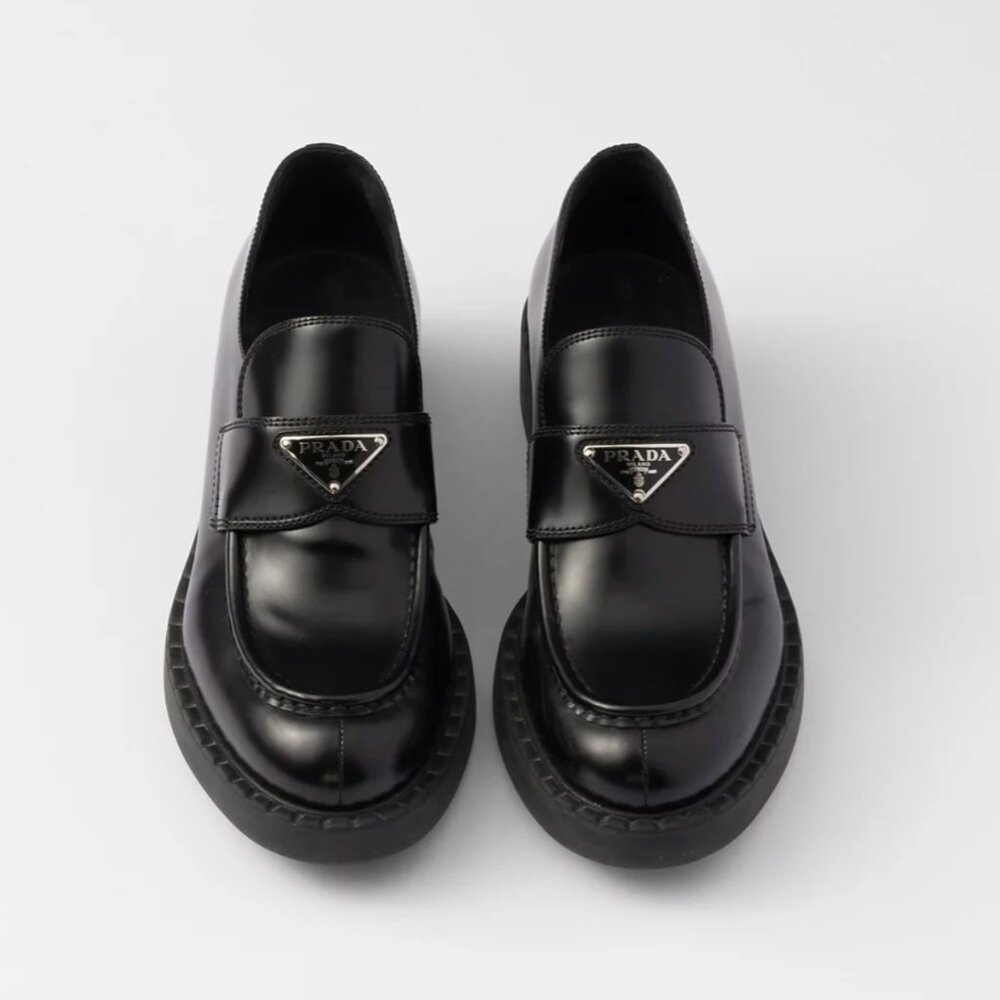 Prada Glossy Black Loafers